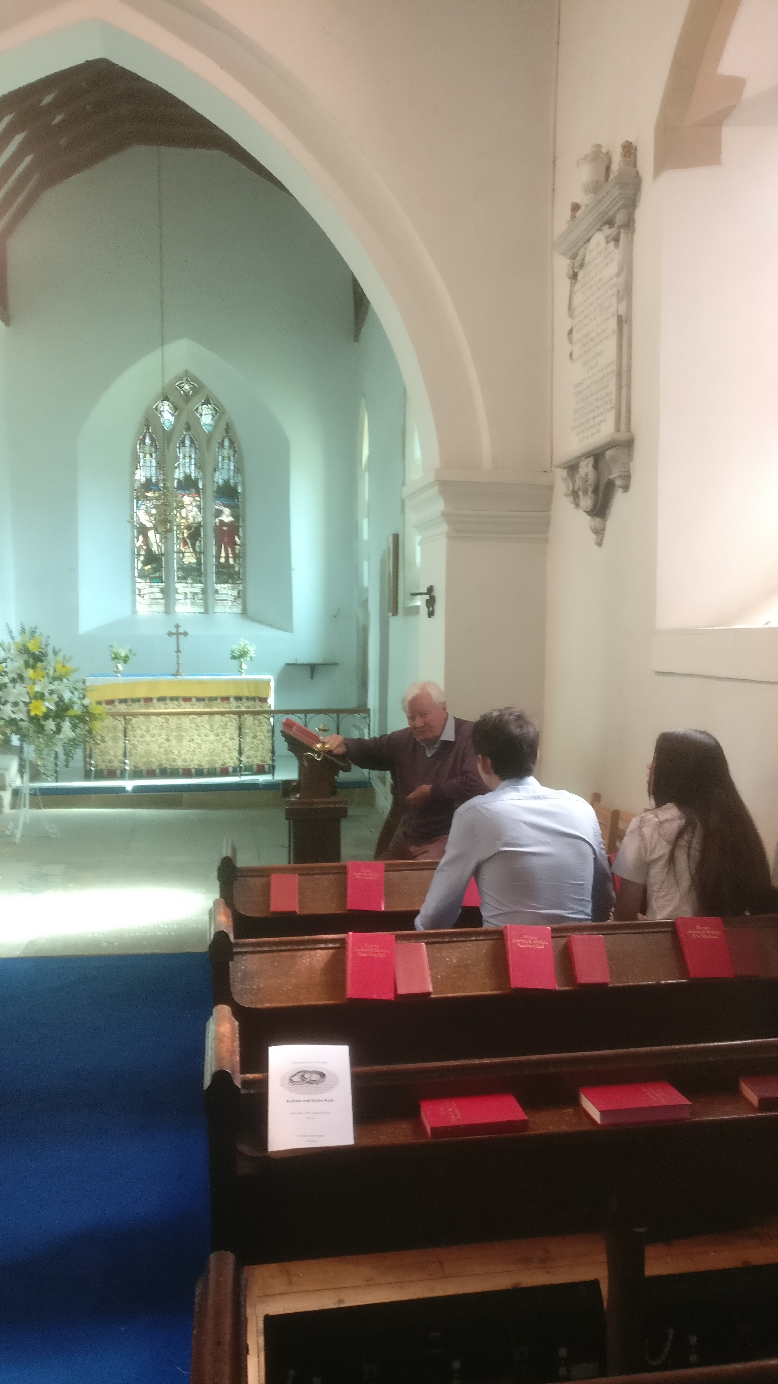 Inside Cottisford Church, where John Winnington-Ingram is buried