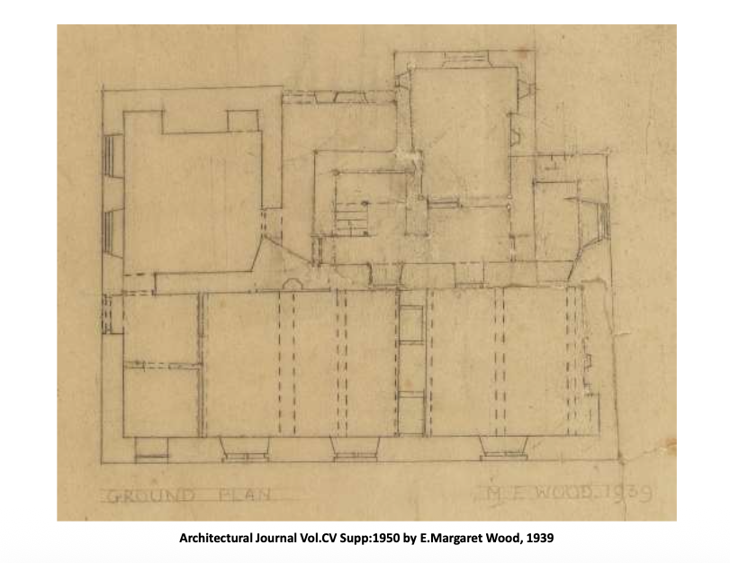 Architectural Journal survey 1950, Old Manor Farm floor plan by E. Margaret Wood