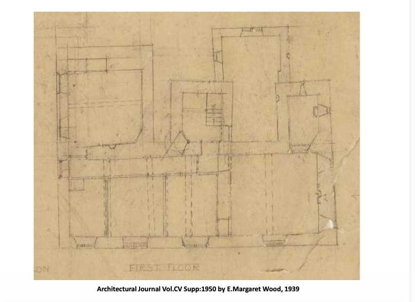 Architectural Journal survey 1950, Old Manor Farm additional plan by E. Margaret Wood