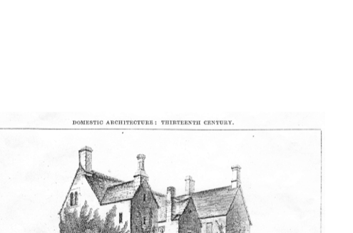 13th-century domestic architecture engraving of Old Manor Farm